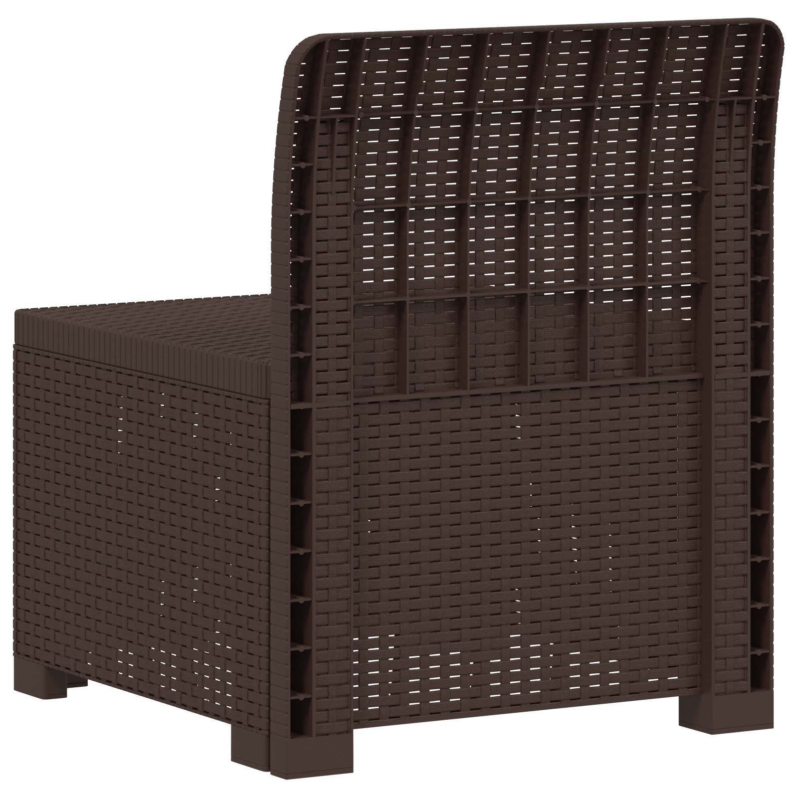 Divano da Giardino a 1 Posto Aspetto Rattan PP Marrone | homemem39