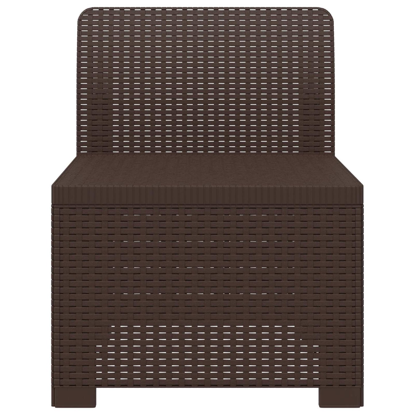 Divano da Giardino a 1 Posto Aspetto Rattan PP Marrone | homemem39