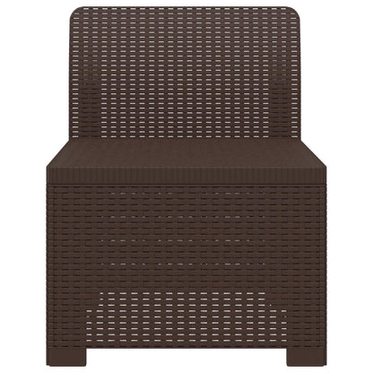 Divano da Giardino a 1 Posto Aspetto Rattan PP Marrone | homemem39