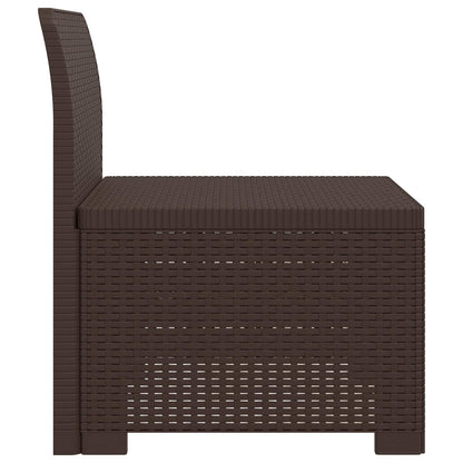 Divano da Giardino a 1 Posto Aspetto Rattan PP Marrone | homemem39