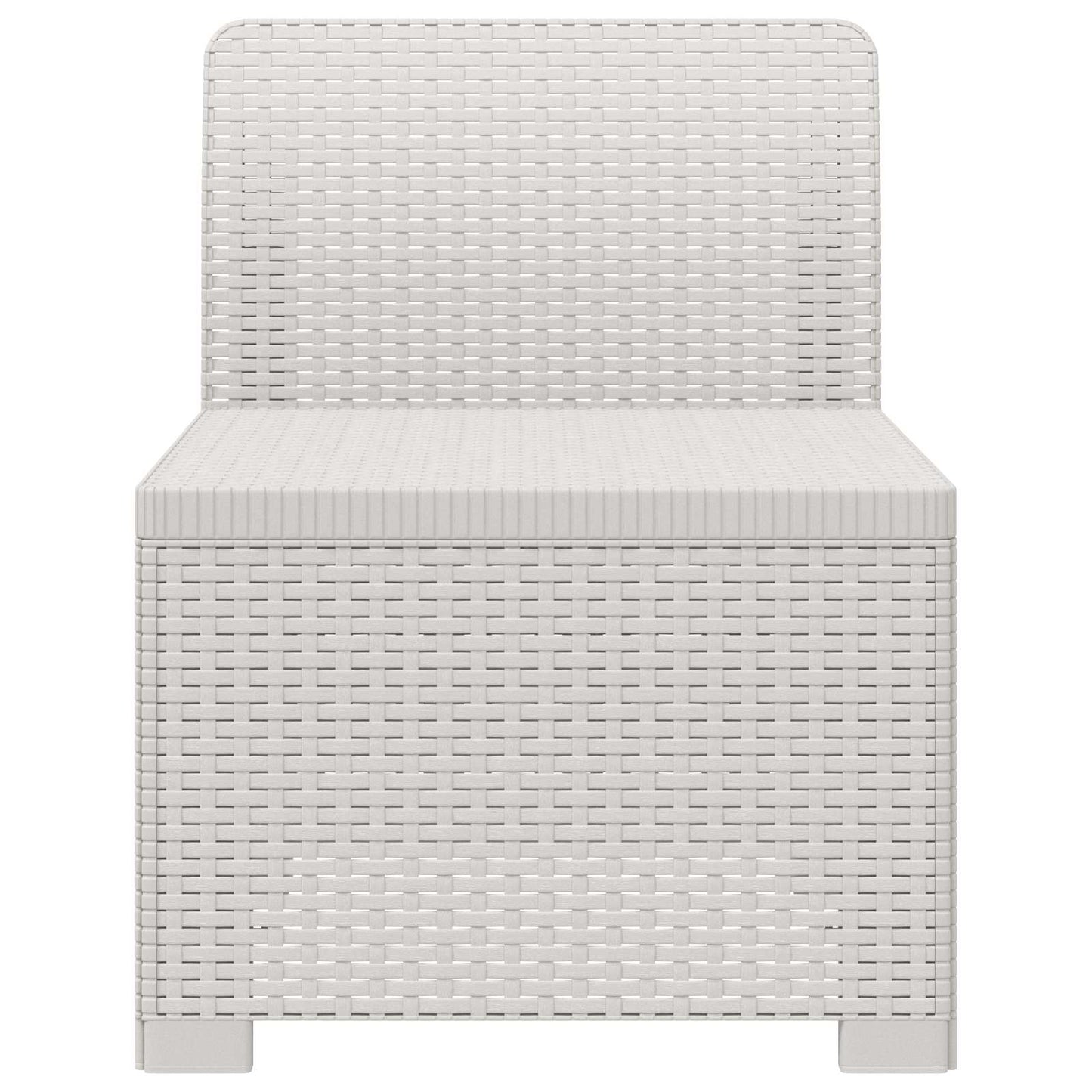 Divano da Giardino a 1 Posto Aspetto Rattan PP Bianco | homemem39