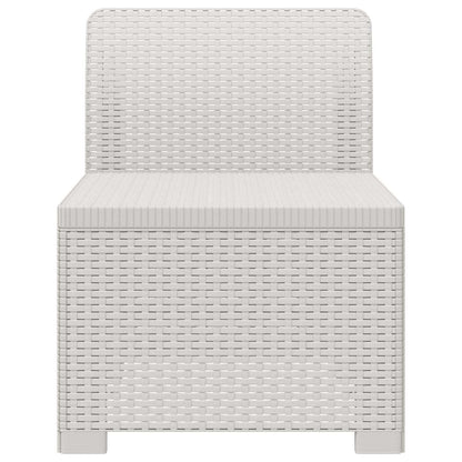 Divano da Giardino a 1 Posto Aspetto Rattan PP Bianco | homemem39