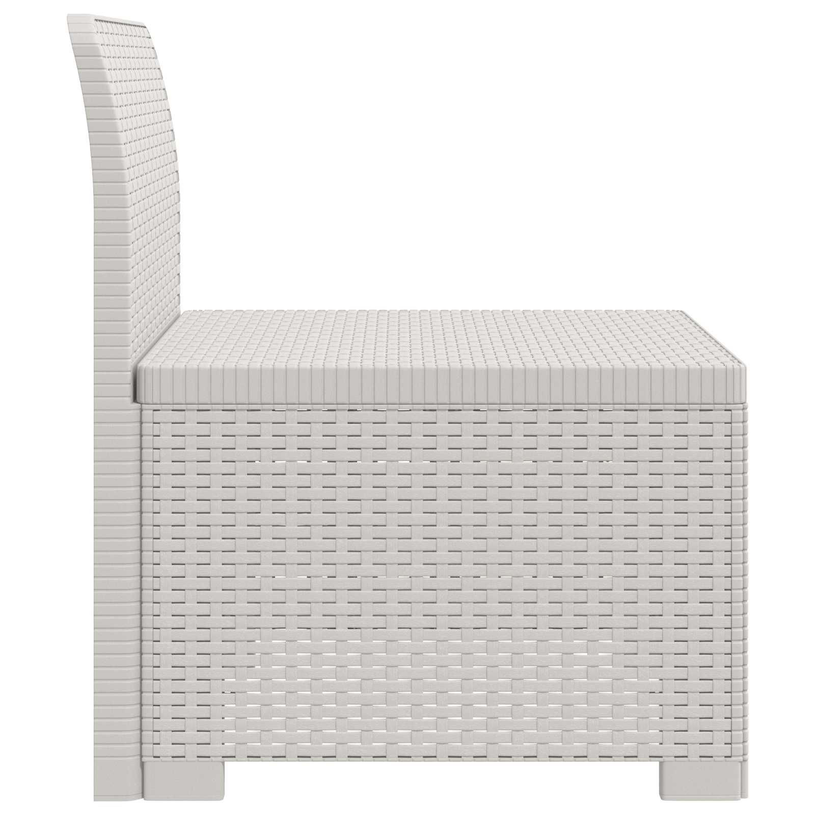 Divano da Giardino a 1 Posto Aspetto Rattan PP Bianco | homemem39