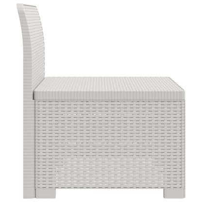 Divano da Giardino a 1 Posto Aspetto Rattan PP Bianco | homemem39
