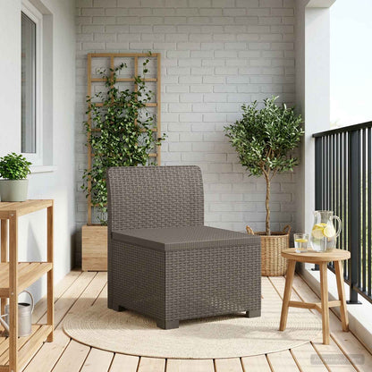 Divano da Giardino a 1 Posto Aspetto Rattan PP Grigio Chiaro | homemem39