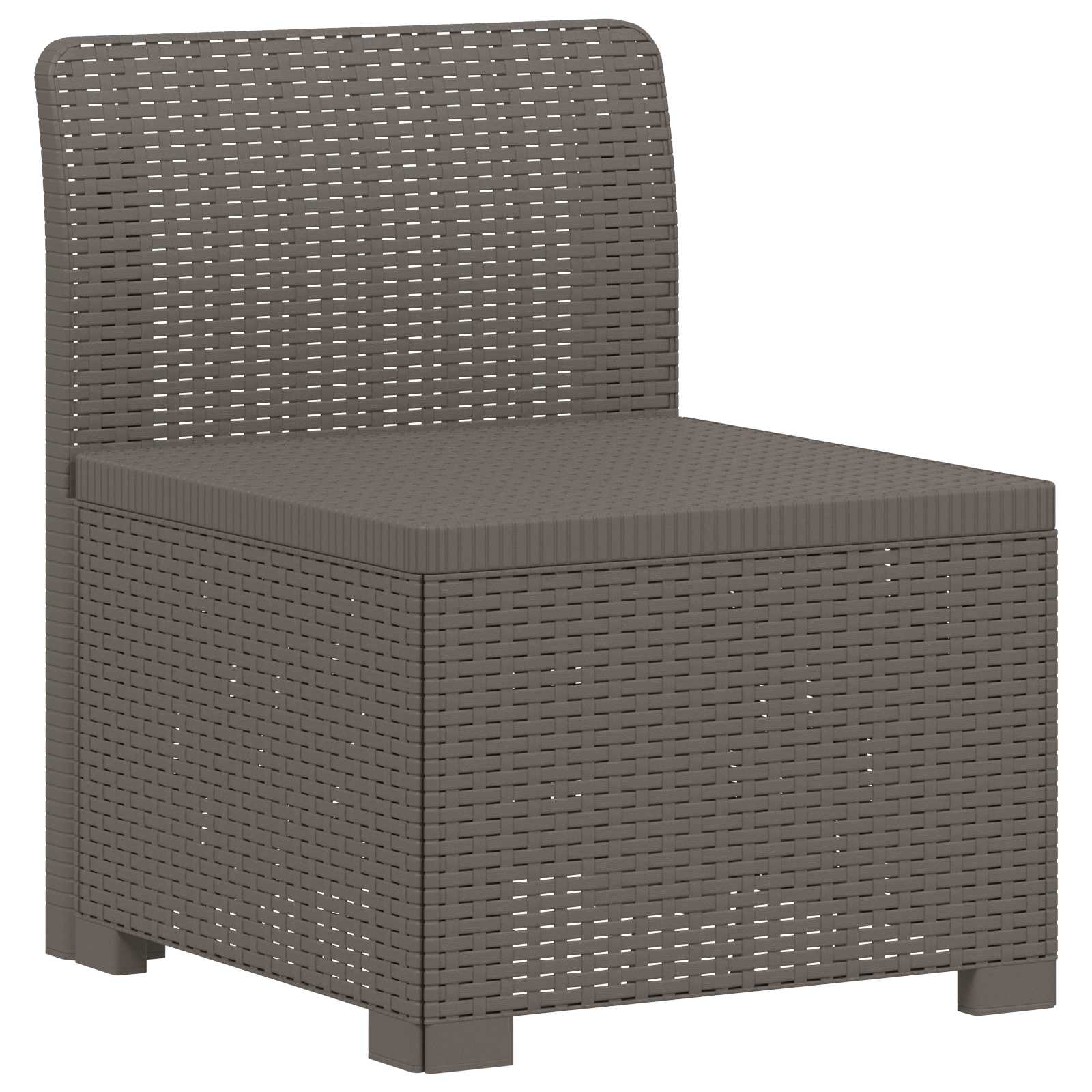 Divano da Giardino a 1 Posto Aspetto Rattan PP Grigio Chiaro | homemem39