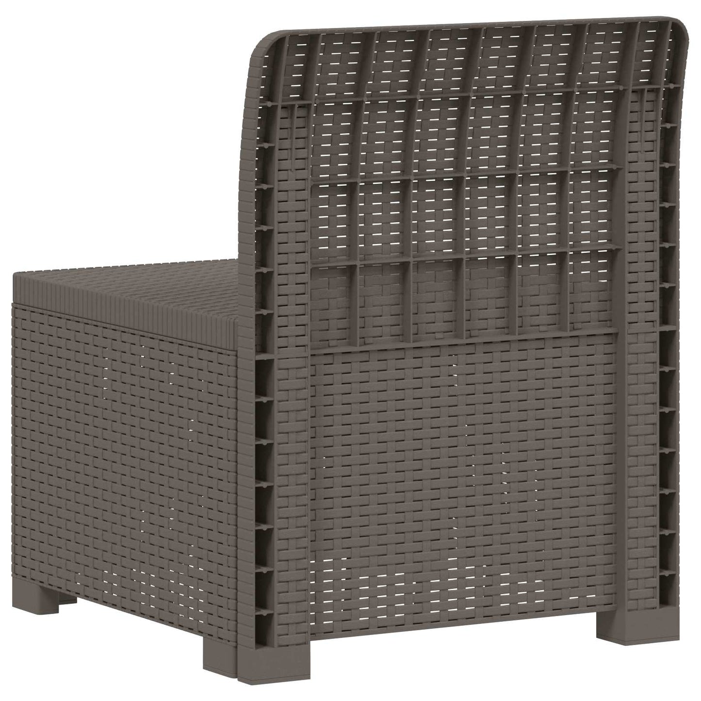 Divano da Giardino a 1 Posto Aspetto Rattan PP Grigio Chiaro | homemem39