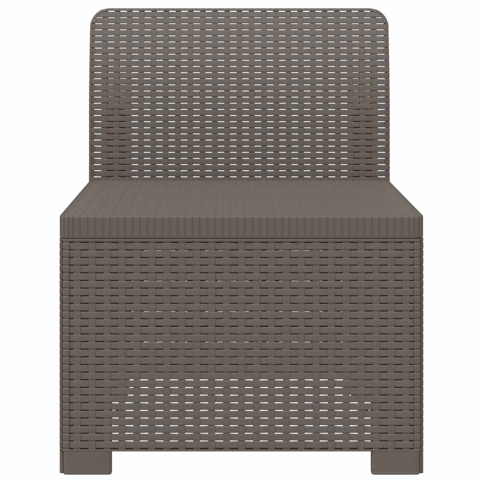 Divano da Giardino a 1 Posto Aspetto Rattan PP Grigio Chiaro | homemem39