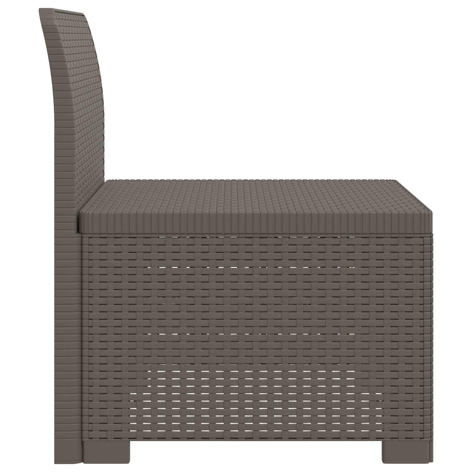Divano da Giardino a 1 Posto Aspetto Rattan PP Grigio Chiaro | homemem39
