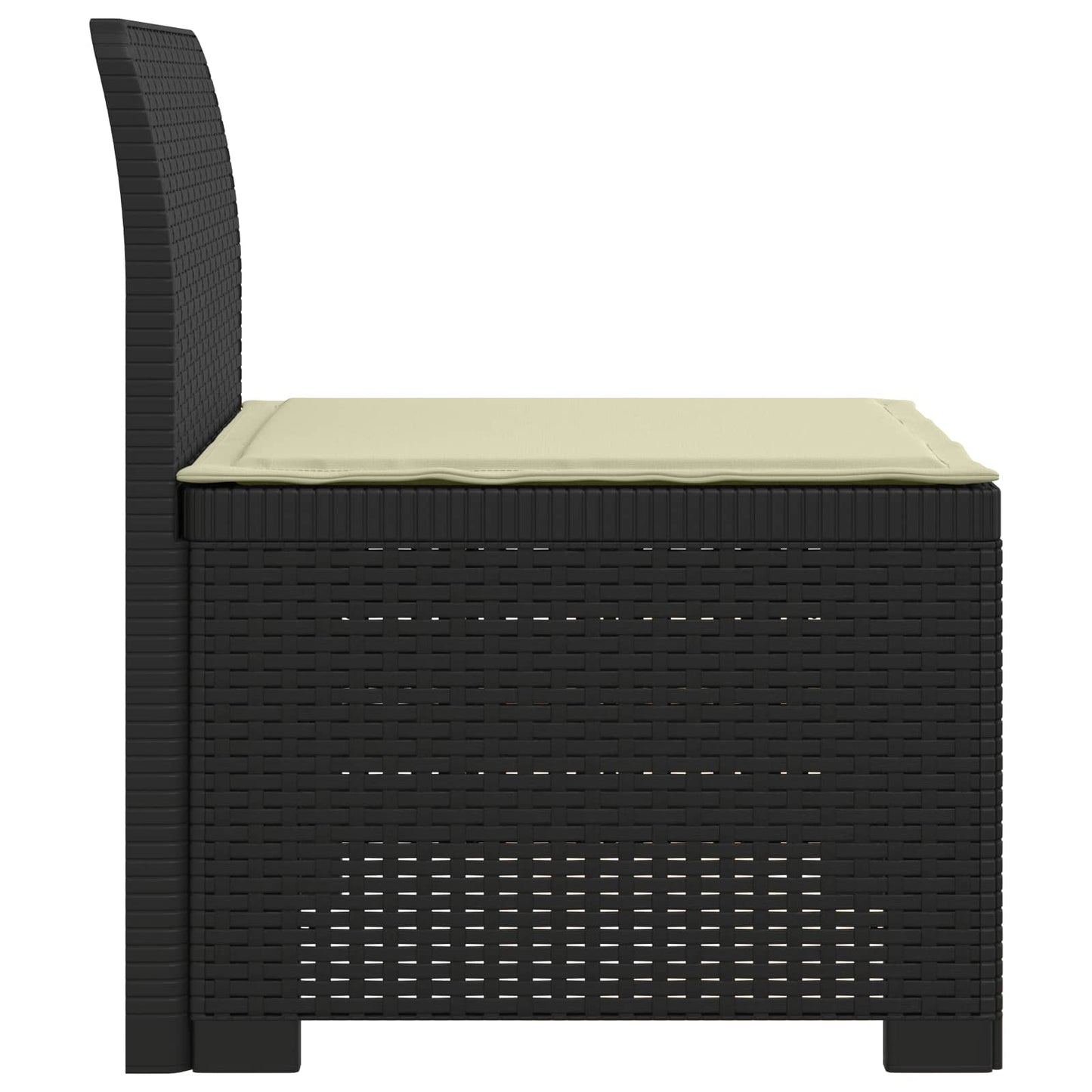 Divano da Giardino a 1 Posto con Cuscino Aspetto Rattan PP | homemem39