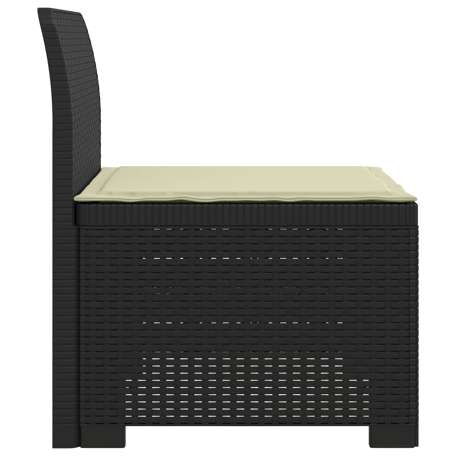 Divano da Giardino a 1 Posto con Cuscino Aspetto Rattan PP | homemem39