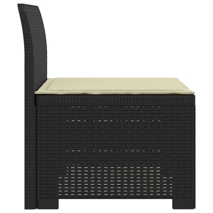 Divano da Giardino a 1 Posto con Cuscino Aspetto Rattan PP | homemem39