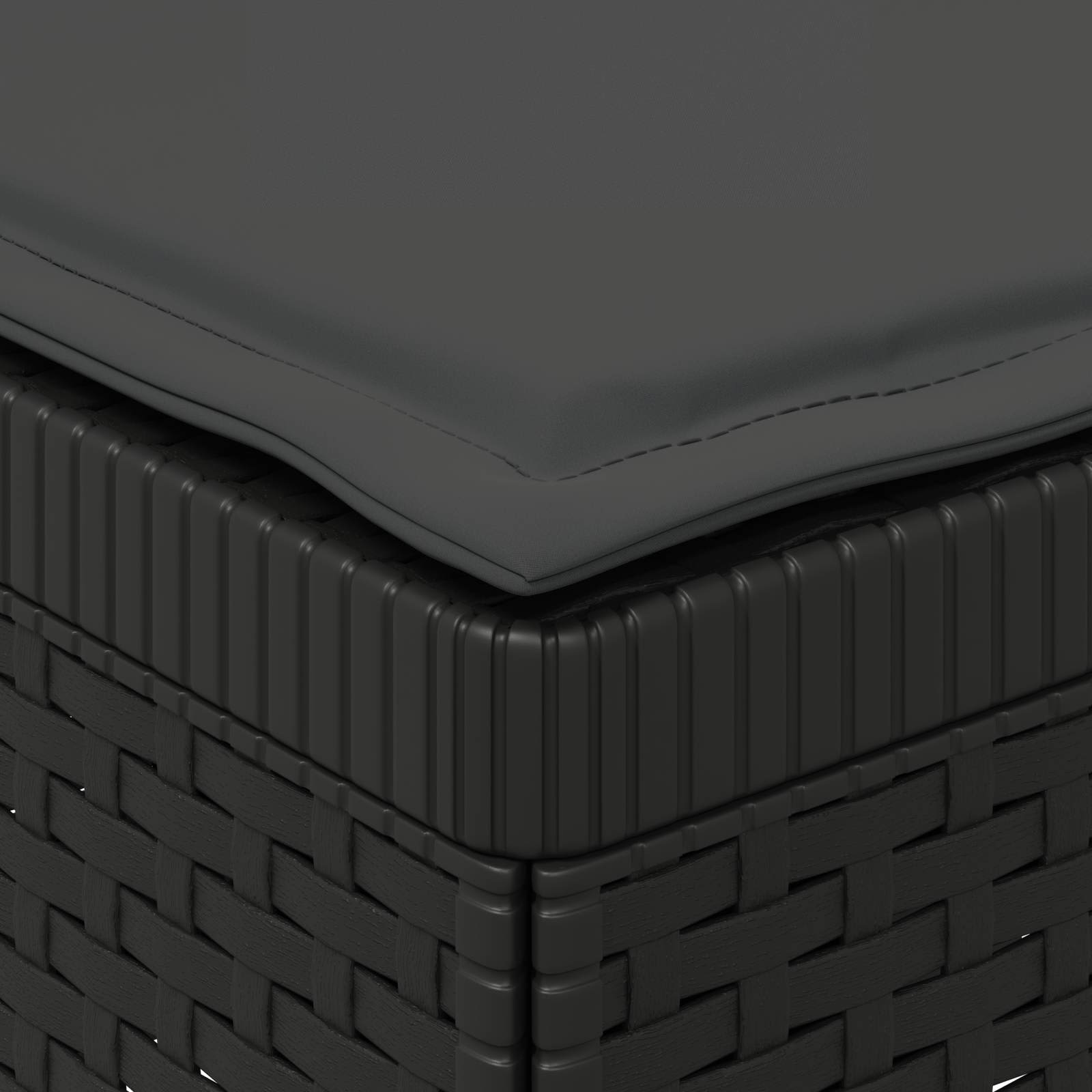 Divano da Giardino a 1 Posto con Cuscino Aspetto Rattan PP | homemem39