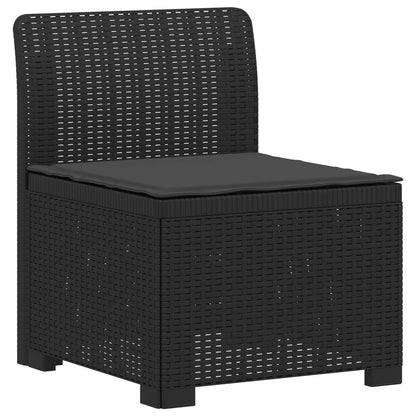 Divano da Giardino a 1 Posto con Cuscino Aspetto Rattan PP | homemem39