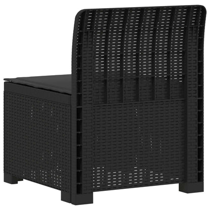 Divano da Giardino a 1 Posto con Cuscino Aspetto Rattan PP | homemem39