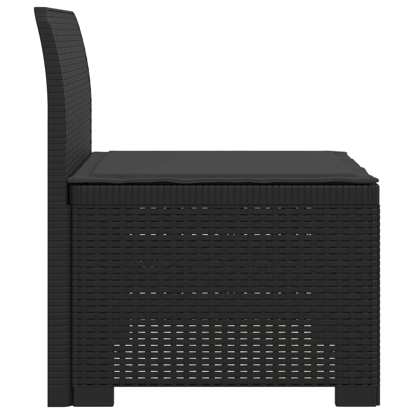 Divano da Giardino a 1 Posto con Cuscino Aspetto Rattan PP | homemem39