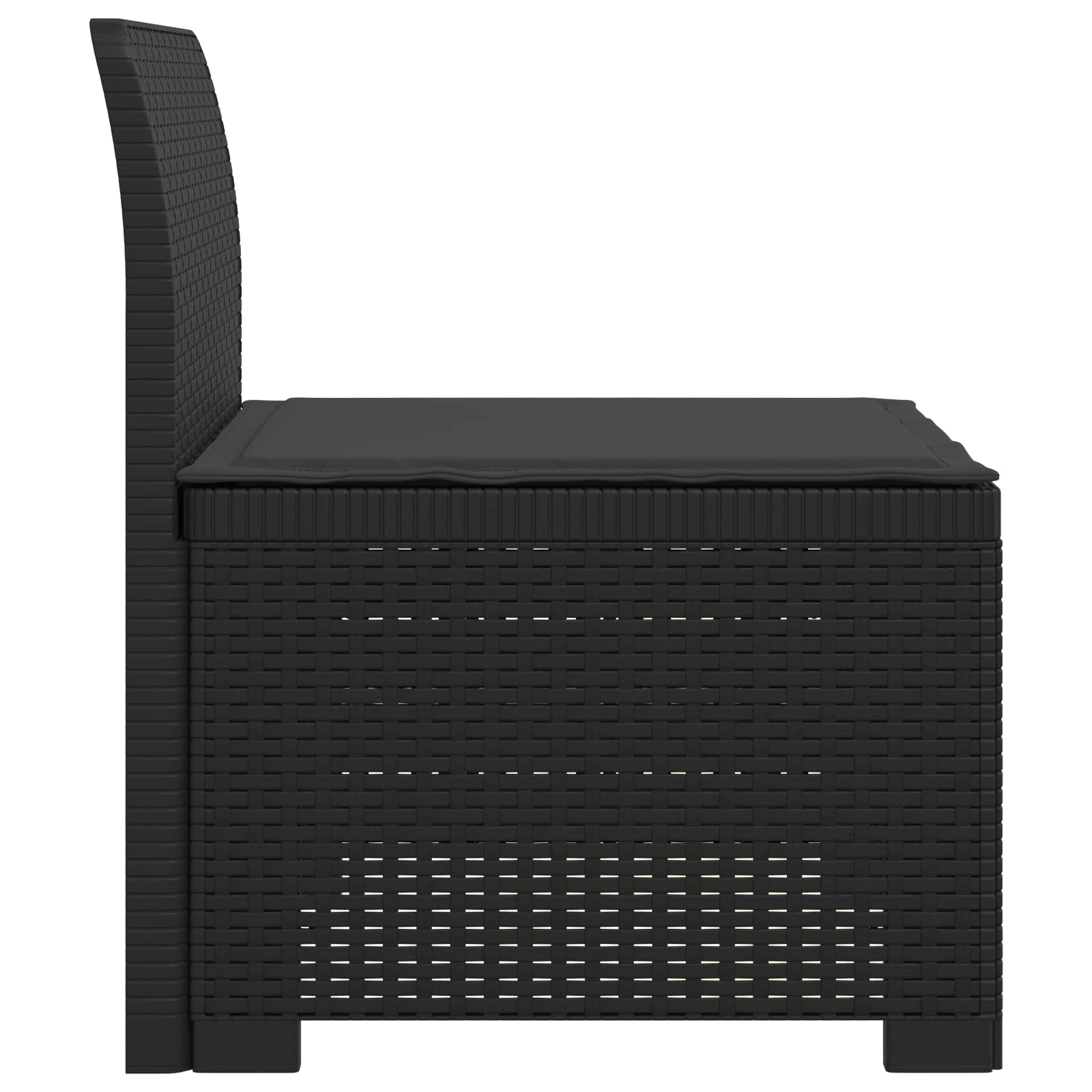 Divano da Giardino a 1 Posto con Cuscino Aspetto Rattan PP | homemem39