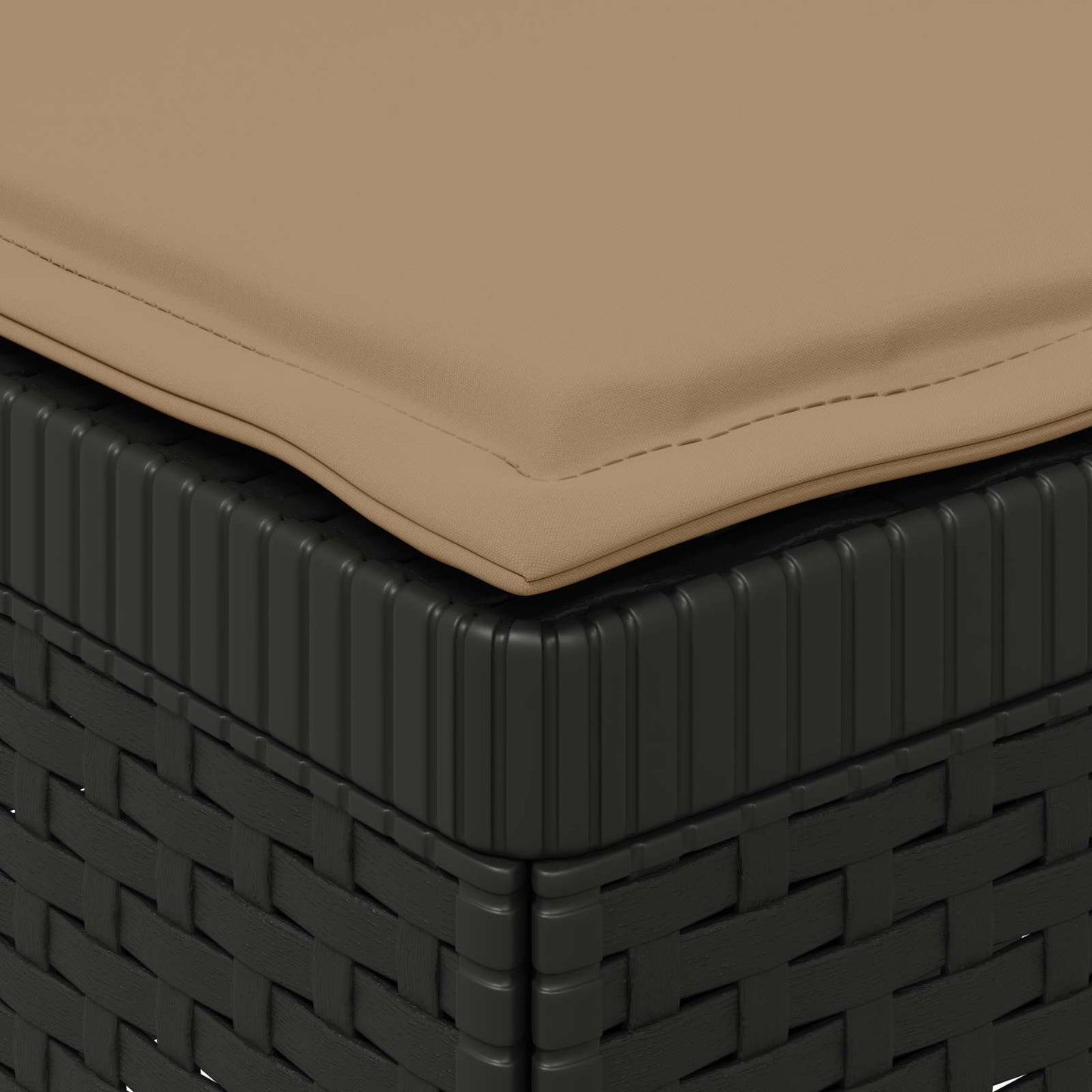 Divano da Giardino a 1 Posto con Cuscino Aspetto Rattan PP | homemem39