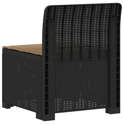 Divano da Giardino a 1 Posto con Cuscino Aspetto Rattan PP | homemem39