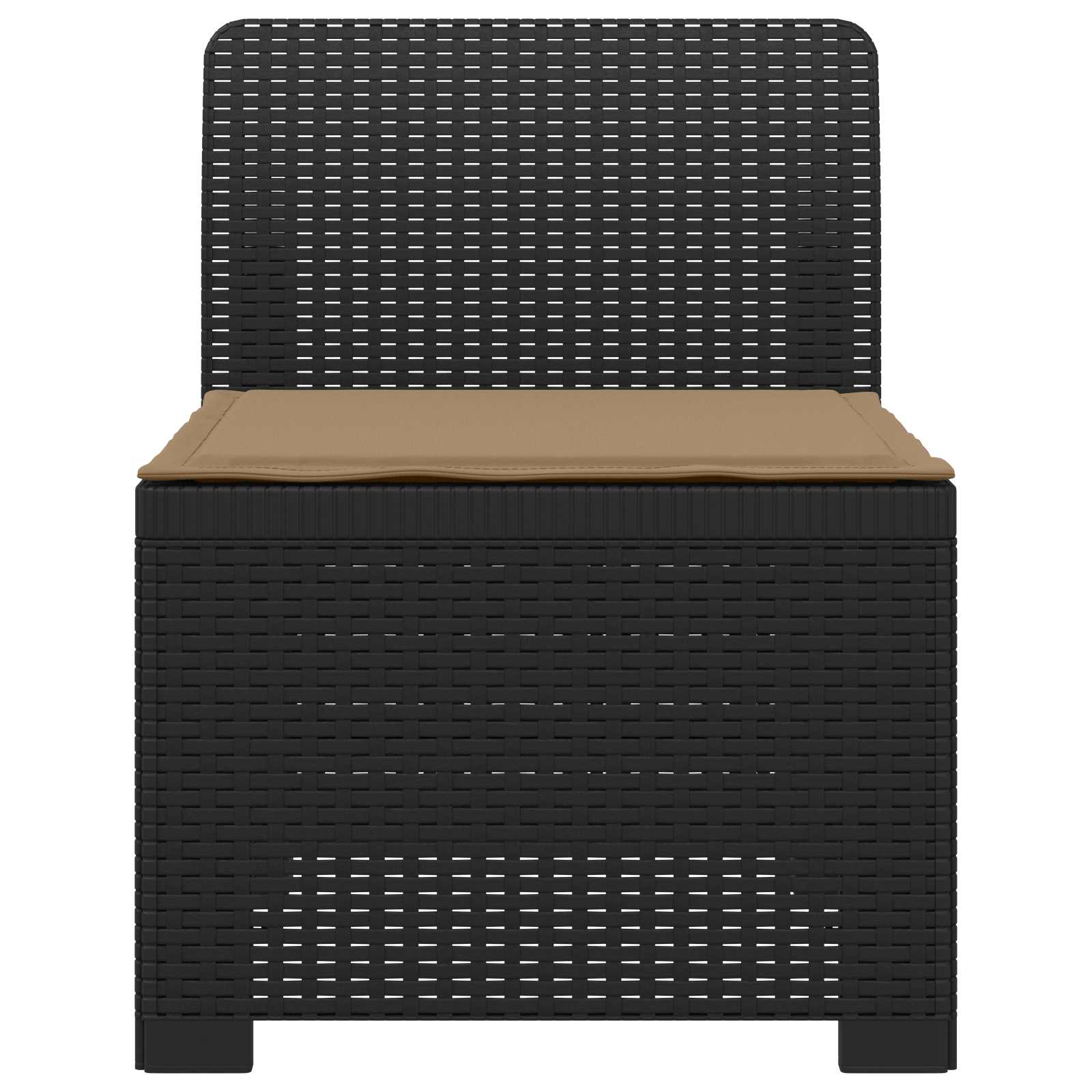 Divano da Giardino a 1 Posto con Cuscino Aspetto Rattan PP | homemem39