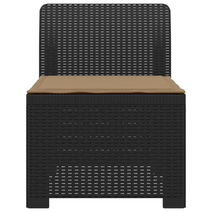 Divano da Giardino a 1 Posto con Cuscino Aspetto Rattan PP | homemem39