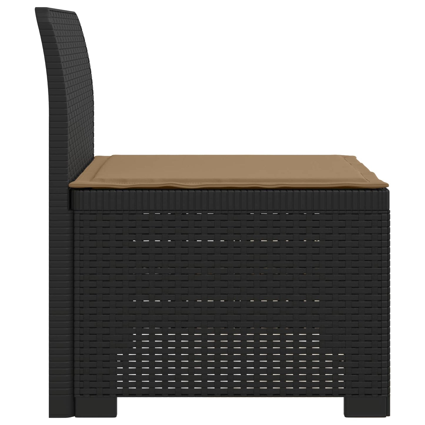 Divano da Giardino a 1 Posto con Cuscino Aspetto Rattan PP | homemem39