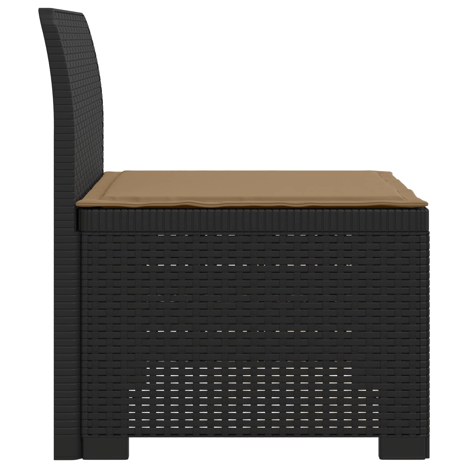 Divano da Giardino a 1 Posto con Cuscino Aspetto Rattan PP | homemem39