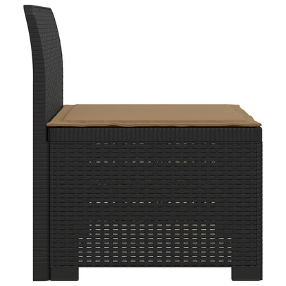 Divano da Giardino a 1 Posto con Cuscino Aspetto Rattan PP | homemem39