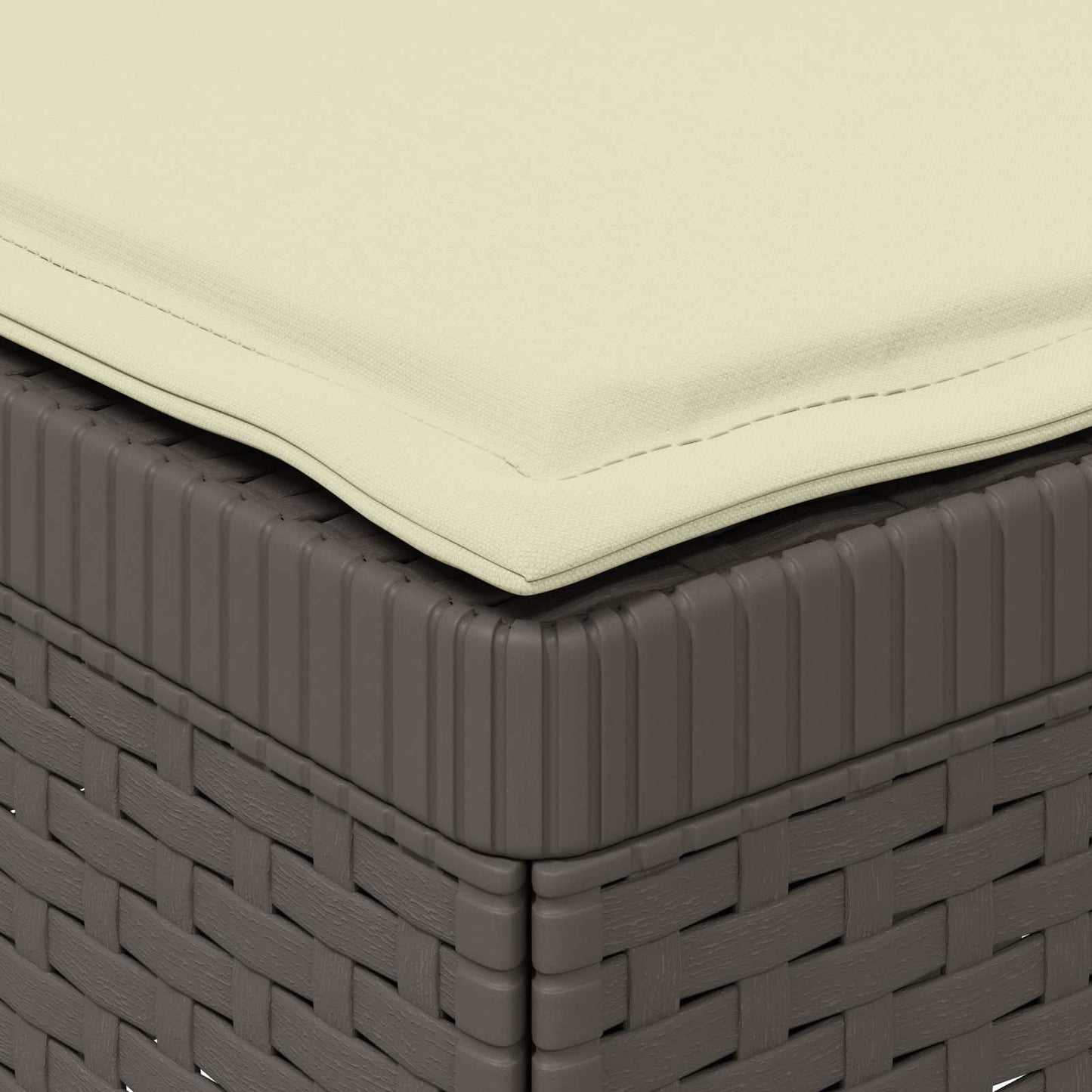 Divano da Giardino a 1 Posto con Cuscini Aspetto Rattan PP | homemem39