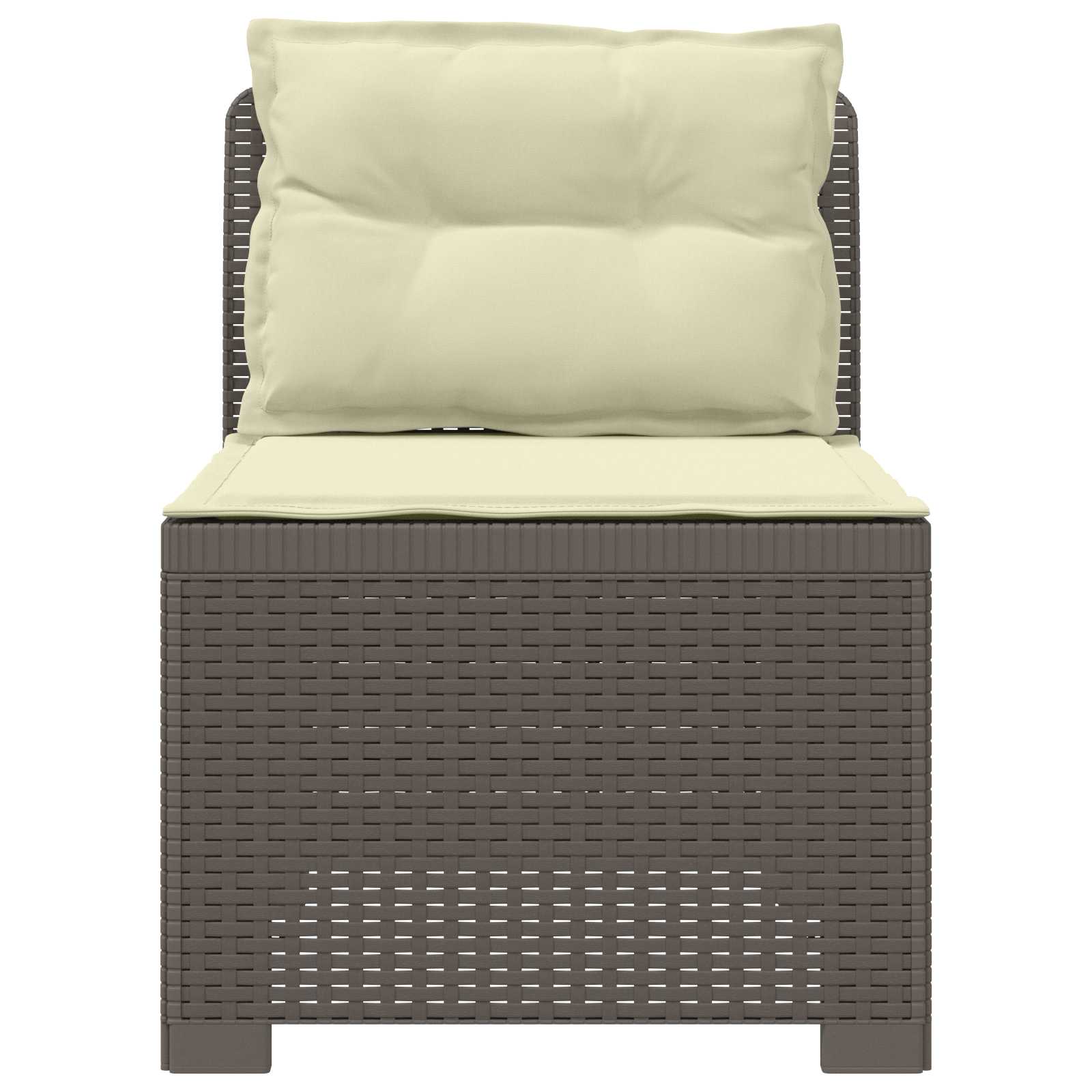 Divano da Giardino a 1 Posto con Cuscini Aspetto Rattan PP | homemem39