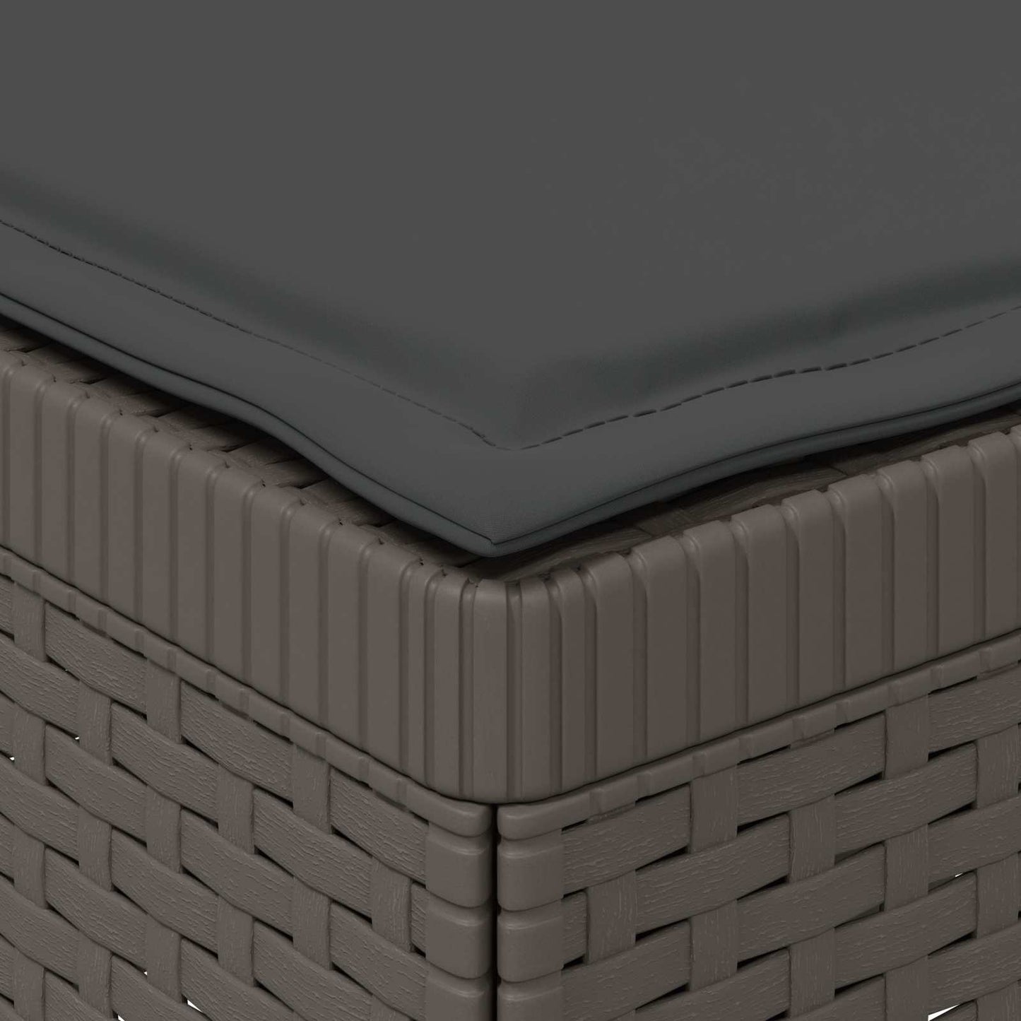 Divano da Giardino a 1 Posto con Cuscini Aspetto Rattan PP | homemem39