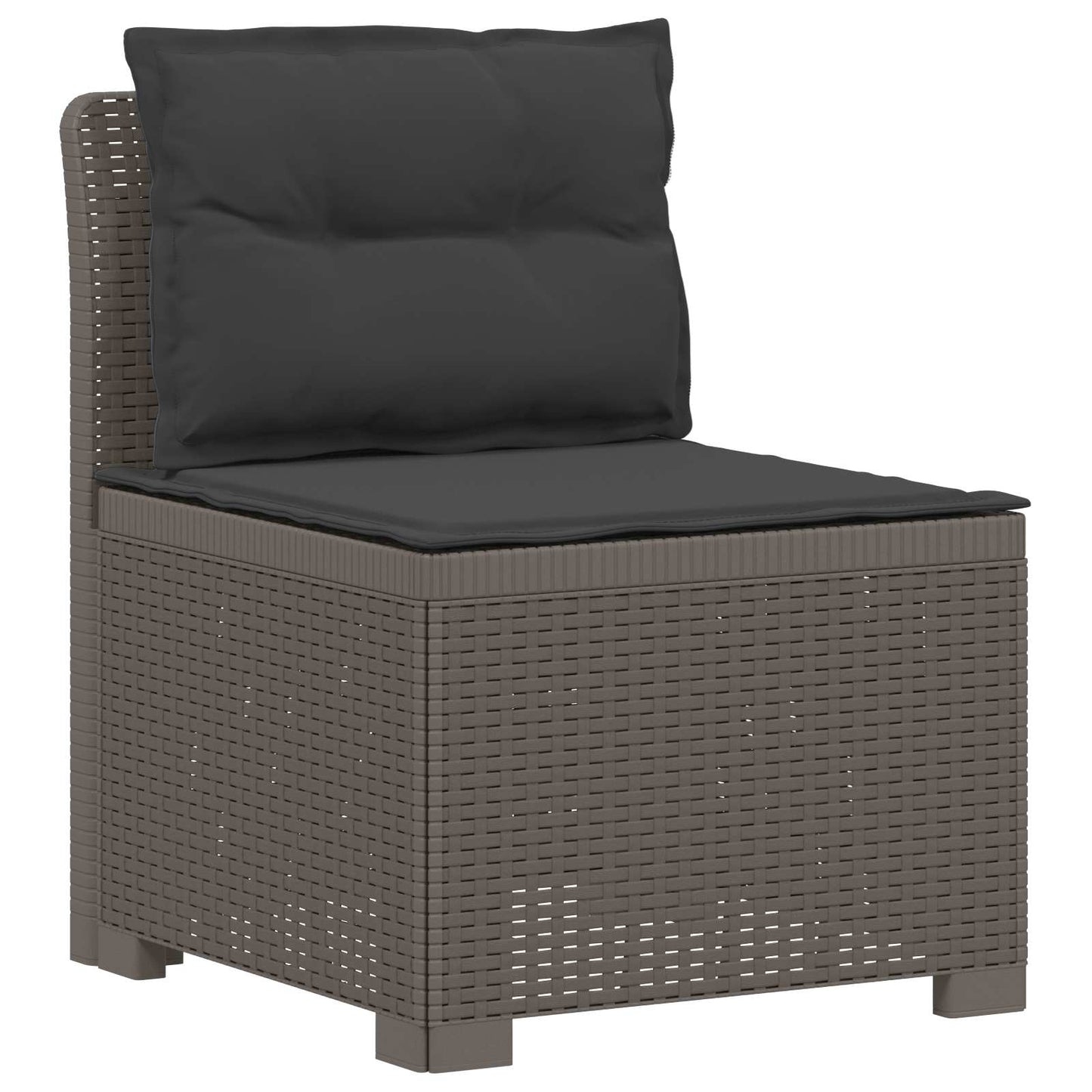 Divano da Giardino a 1 Posto con Cuscini Aspetto Rattan PP | homemem39
