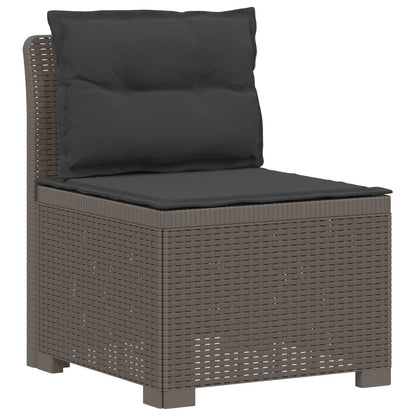 Divano da Giardino a 1 Posto con Cuscini Aspetto Rattan PP | homemem39