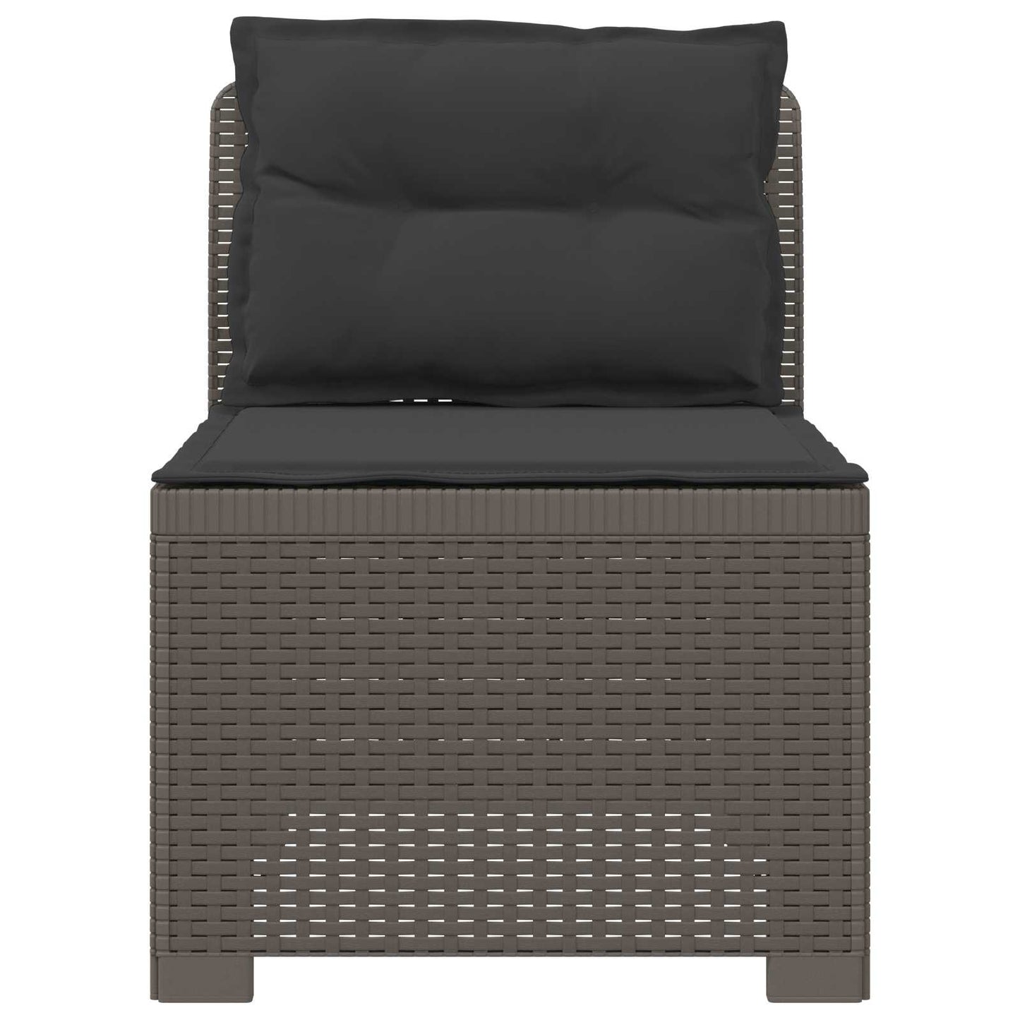 Divano da Giardino a 1 Posto con Cuscini Aspetto Rattan PP | homemem39