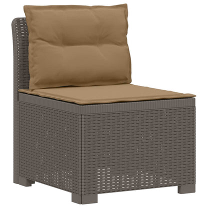 Divano da Giardino a 1 Posto con Cuscini Aspetto Rattan PP | homemem39