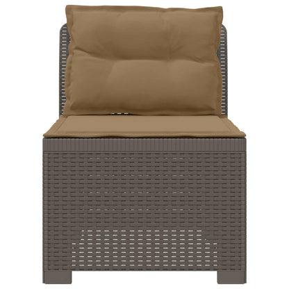 Divano da Giardino a 1 Posto con Cuscini Aspetto Rattan PP | homemem39