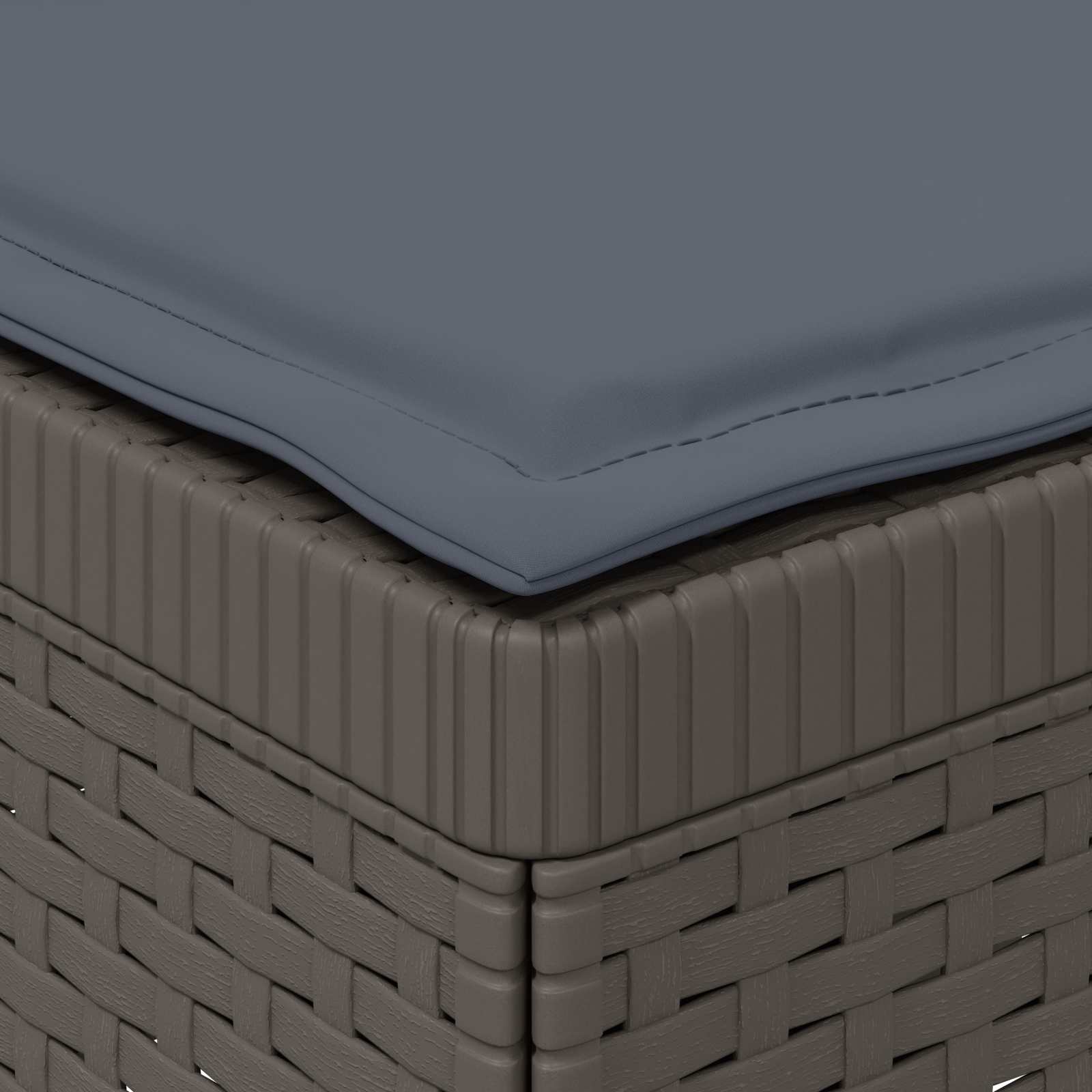 Divano da Giardino a 1 Posto con Cuscini Aspetto Rattan PP | homemem39