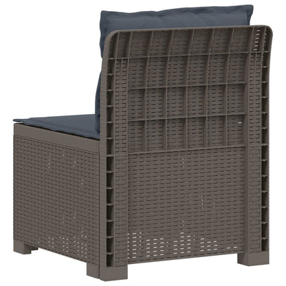 Divano da Giardino a 1 Posto con Cuscini Aspetto Rattan PP | homemem39