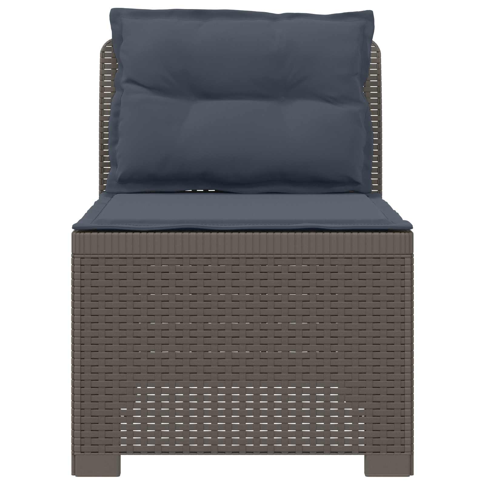 Divano da Giardino a 1 Posto con Cuscini Aspetto Rattan PP | homemem39