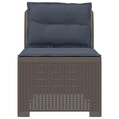 Divano da Giardino a 1 Posto con Cuscini Aspetto Rattan PP | homemem39
