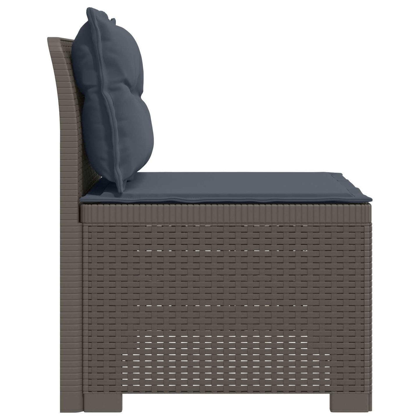 Divano da Giardino a 1 Posto con Cuscini Aspetto Rattan PP | homemem39