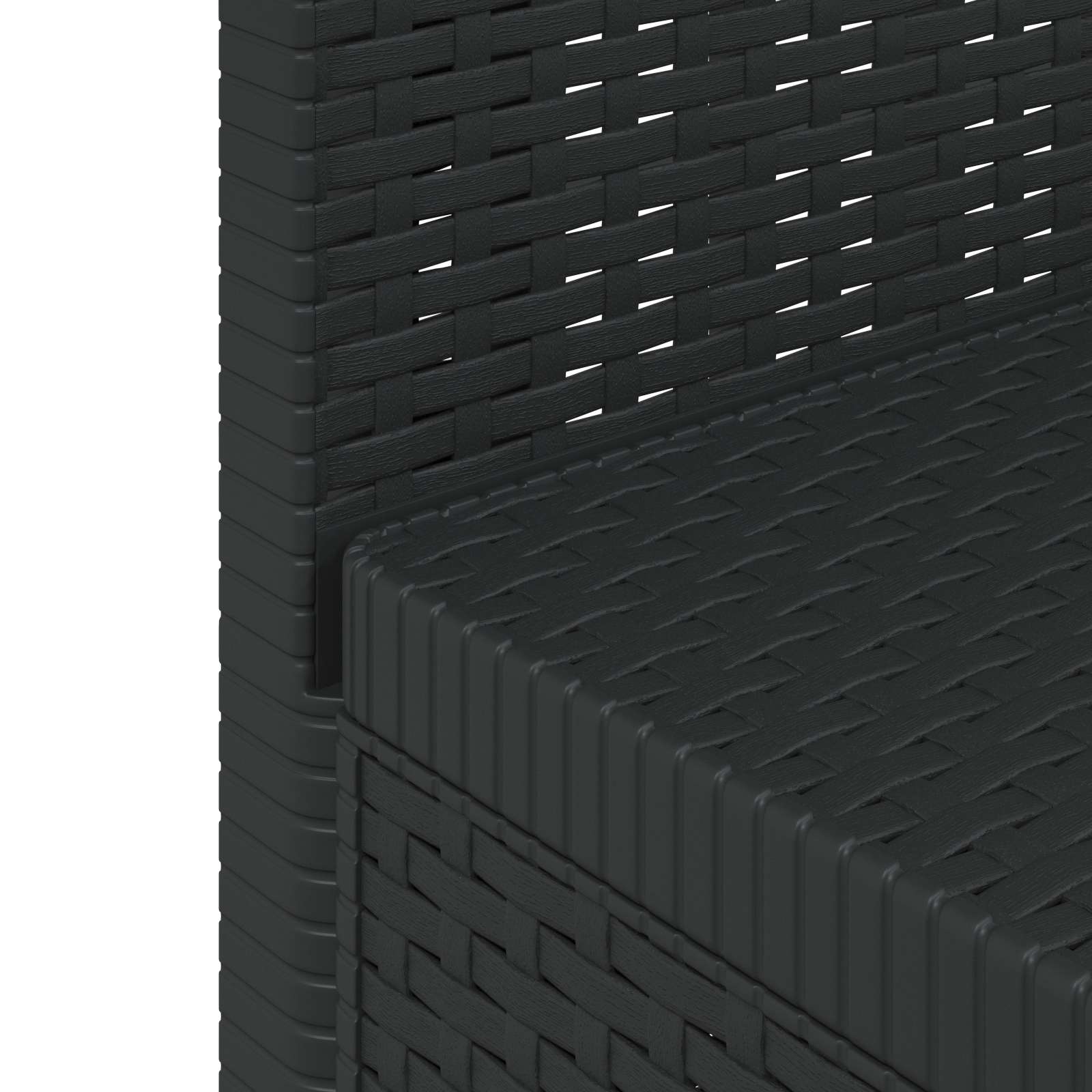Divano da Giardino a 1 Posto Aspetto Rattan PP Antracite | homemem39