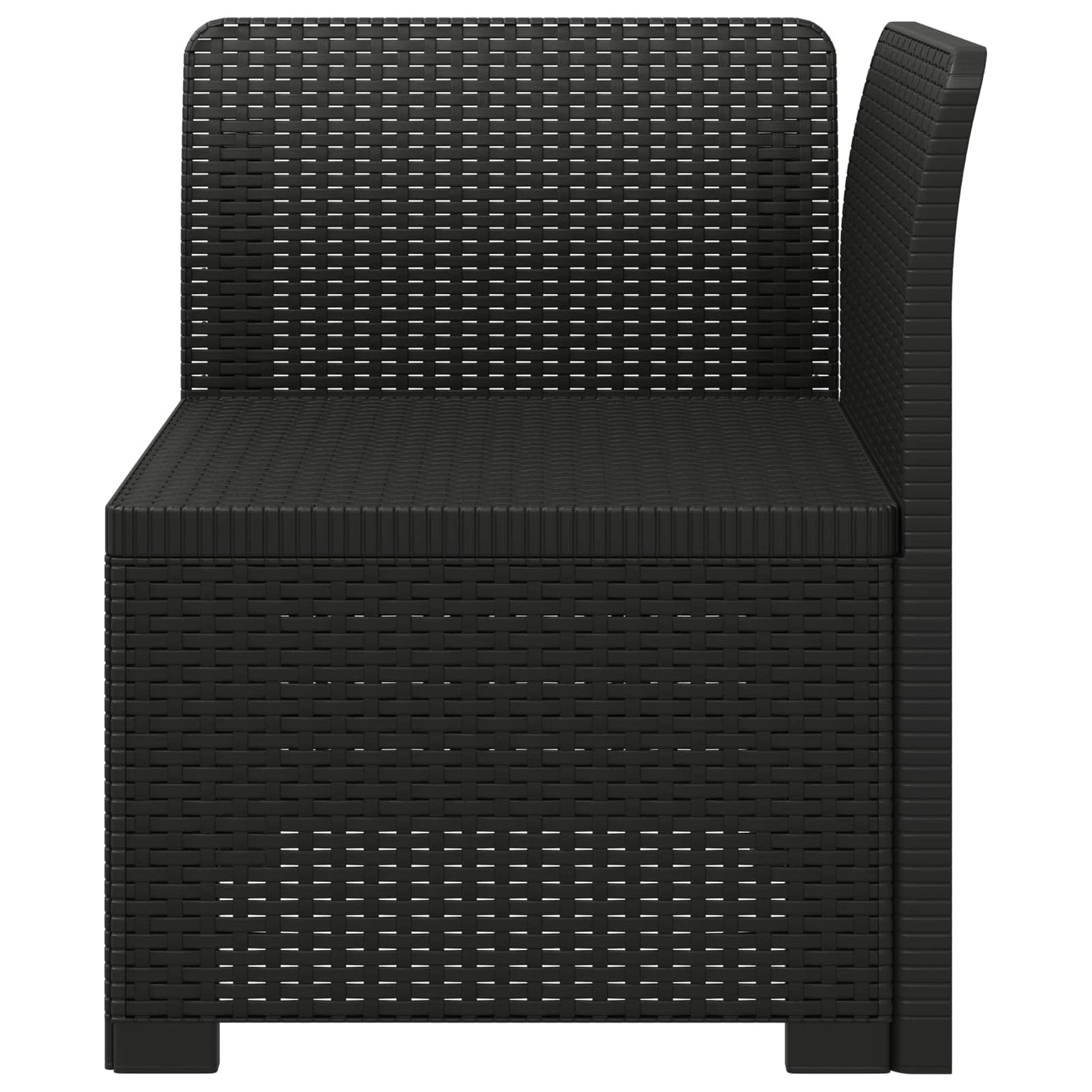 Divano da Giardino a 1 Posto Aspetto Rattan PP Antracite | homemem39