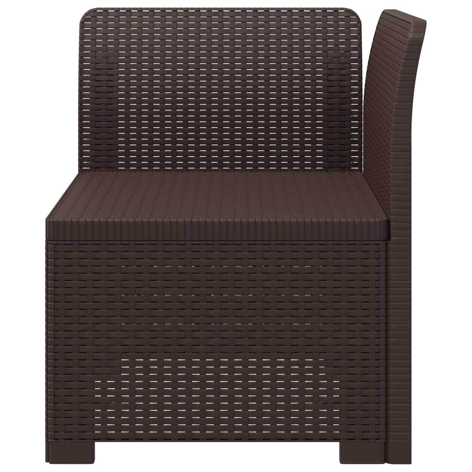 Divano da Giardino a 1 Posto Aspetto Rattan PP Marrone | homemem39