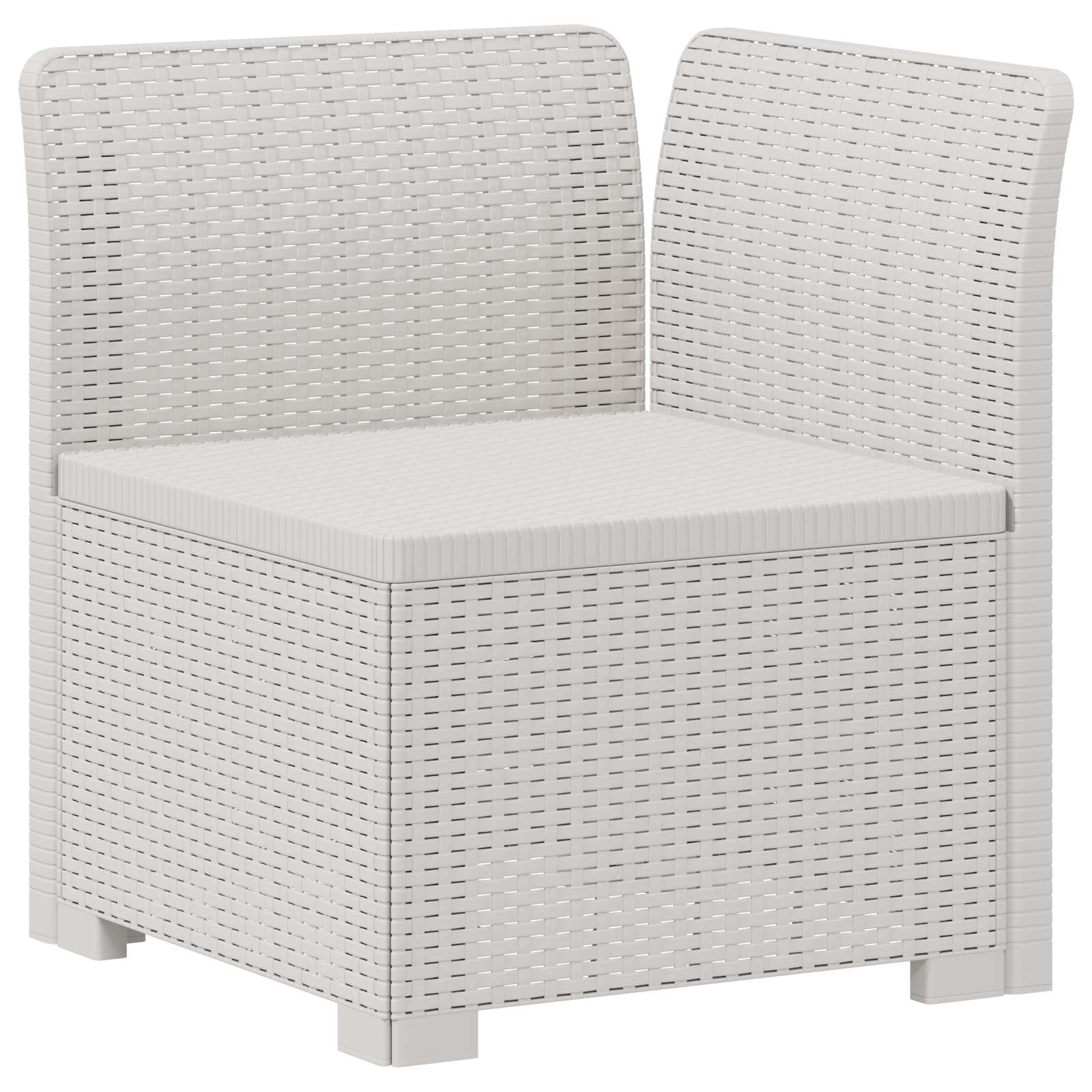 Divano da Giardino a 1 Posto Aspetto Rattan PP Bianco | homemem39