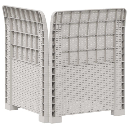 Divano da Giardino a 1 Posto Aspetto Rattan PP Bianco | homemem39