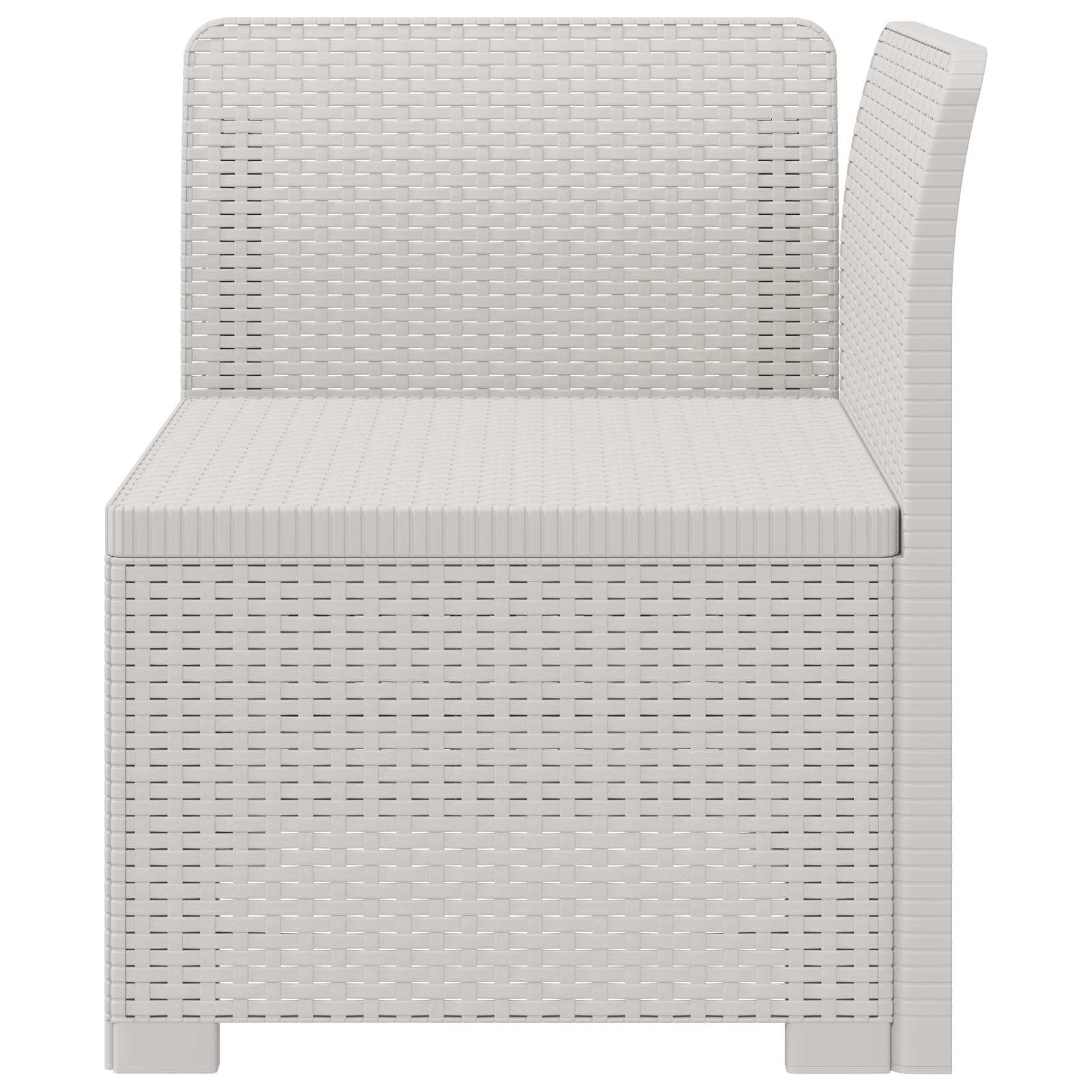 Divano da Giardino a 1 Posto Aspetto Rattan PP Bianco | homemem39