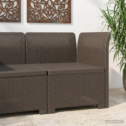 Divano da Giardino a 1 Posto Aspetto Rattan PP Grigio Chiaro | homemem39
