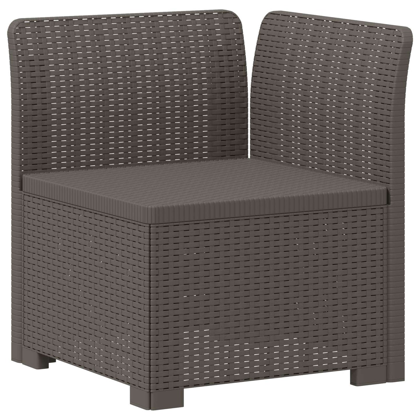 Divano da Giardino a 1 Posto Aspetto Rattan PP Grigio Chiaro | homemem39
