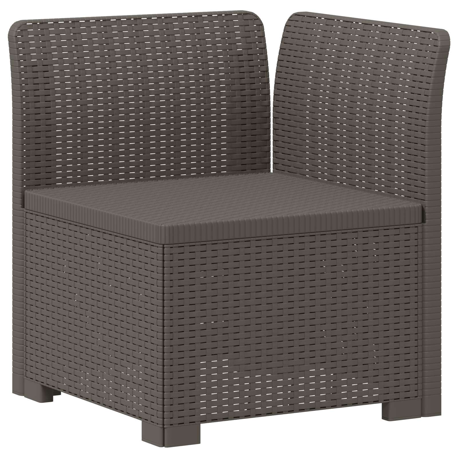Divano da Giardino a 1 Posto Aspetto Rattan PP Grigio Chiaro | homemem39